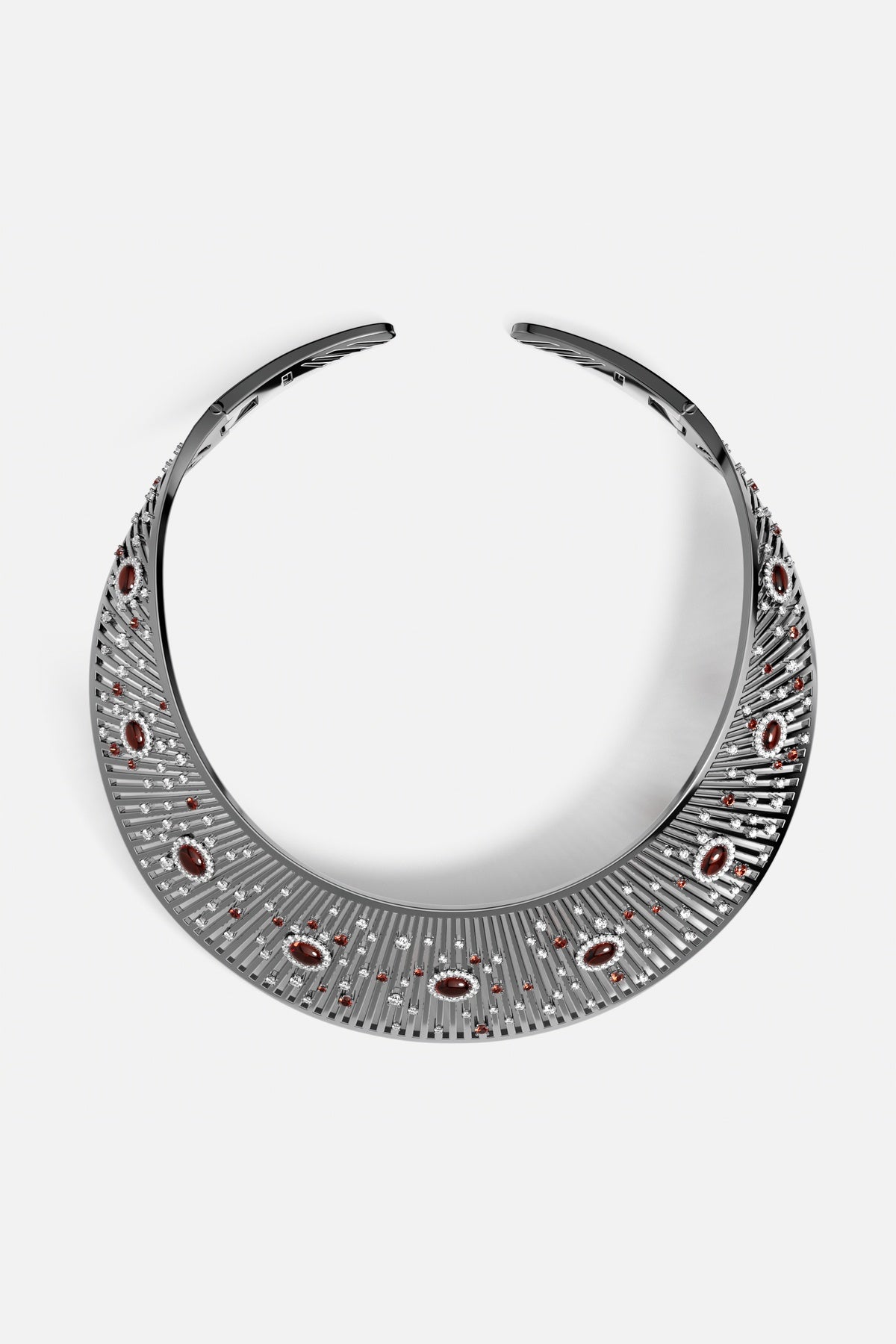 APM Monaco Automne Les Éventails collier choker statement bordeaux