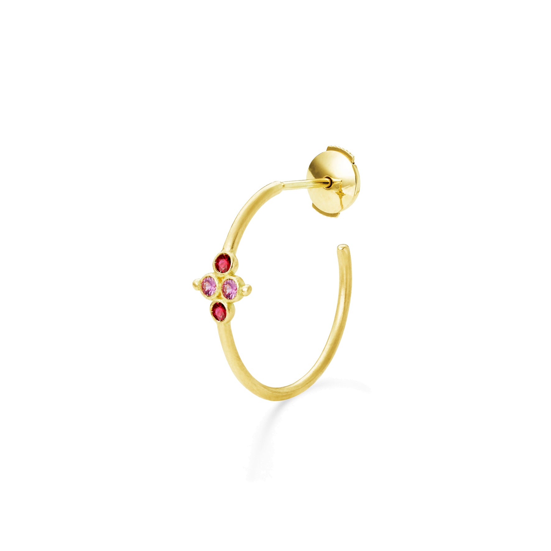 Aimée Aimer Delta créole or jaune saphirs roses rubis unité