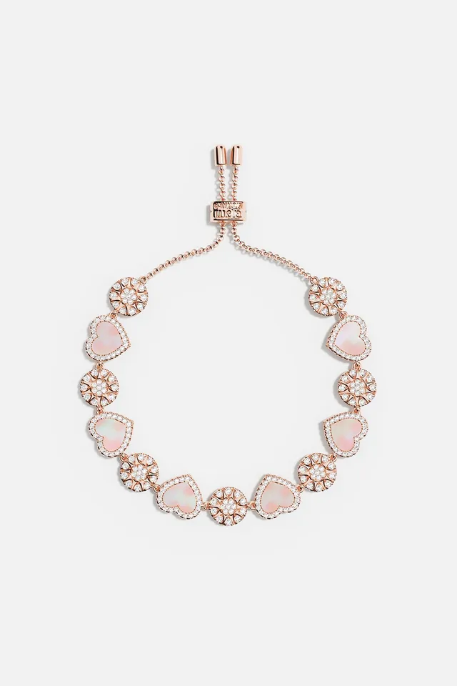 APM Monaco Méditerranée Cœur bracelet nacre rose