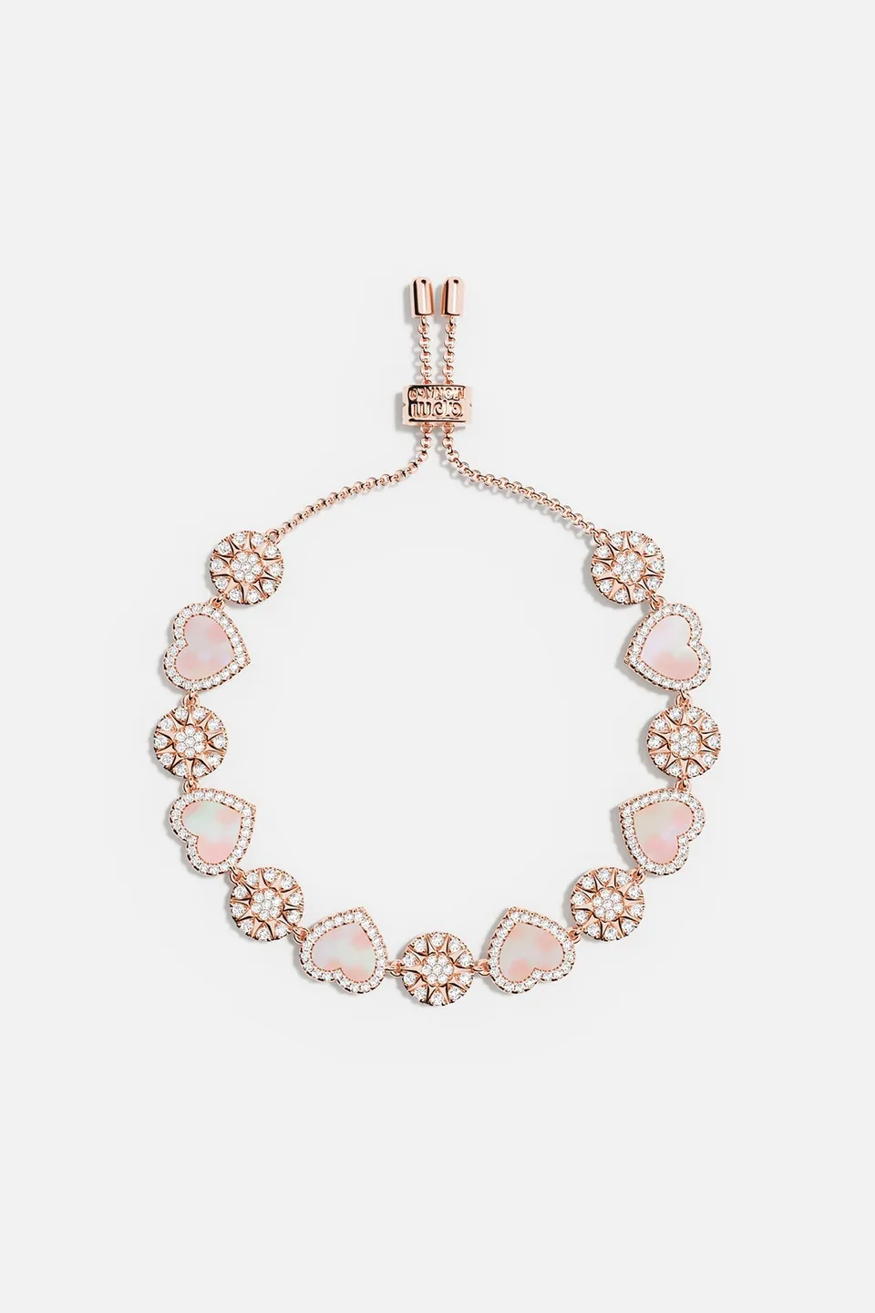 APM Monaco Méditerranée Cœur bracelet nacre rose