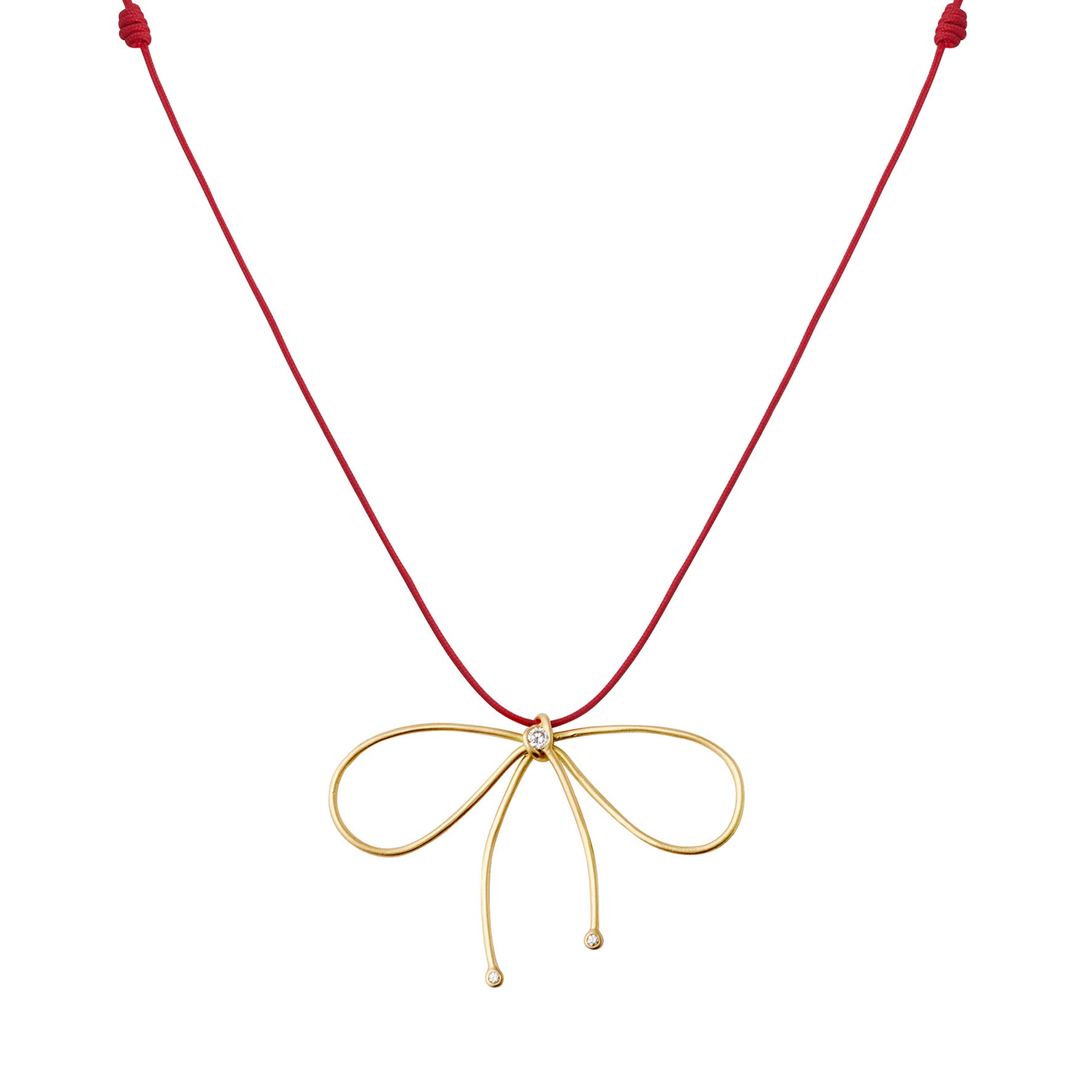 Aimée Aimer Nœud de Paris collier or jaune diamants bleu marine
