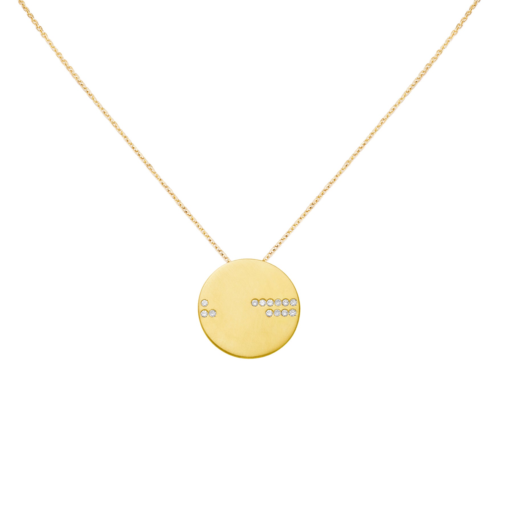 Aimée Aimer Horizon collier or jaune diamants 43 cm