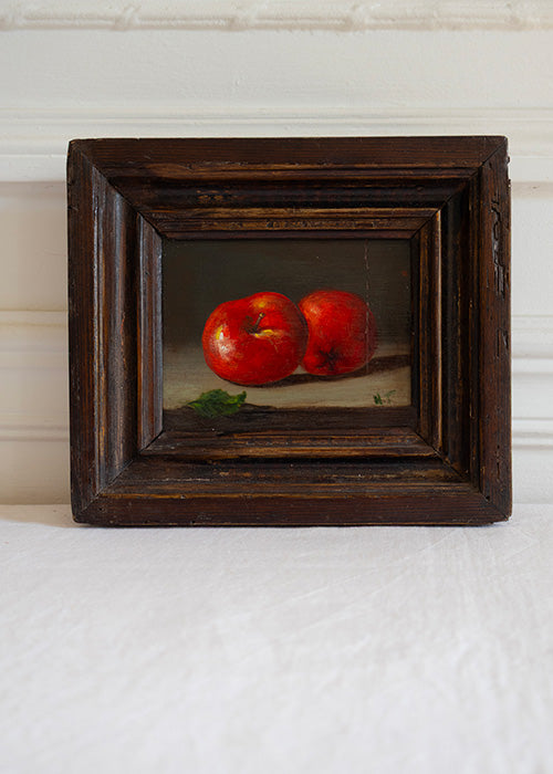 Aimée Aimer Œuvres huile sur panneau pommes 10,5x13 cm