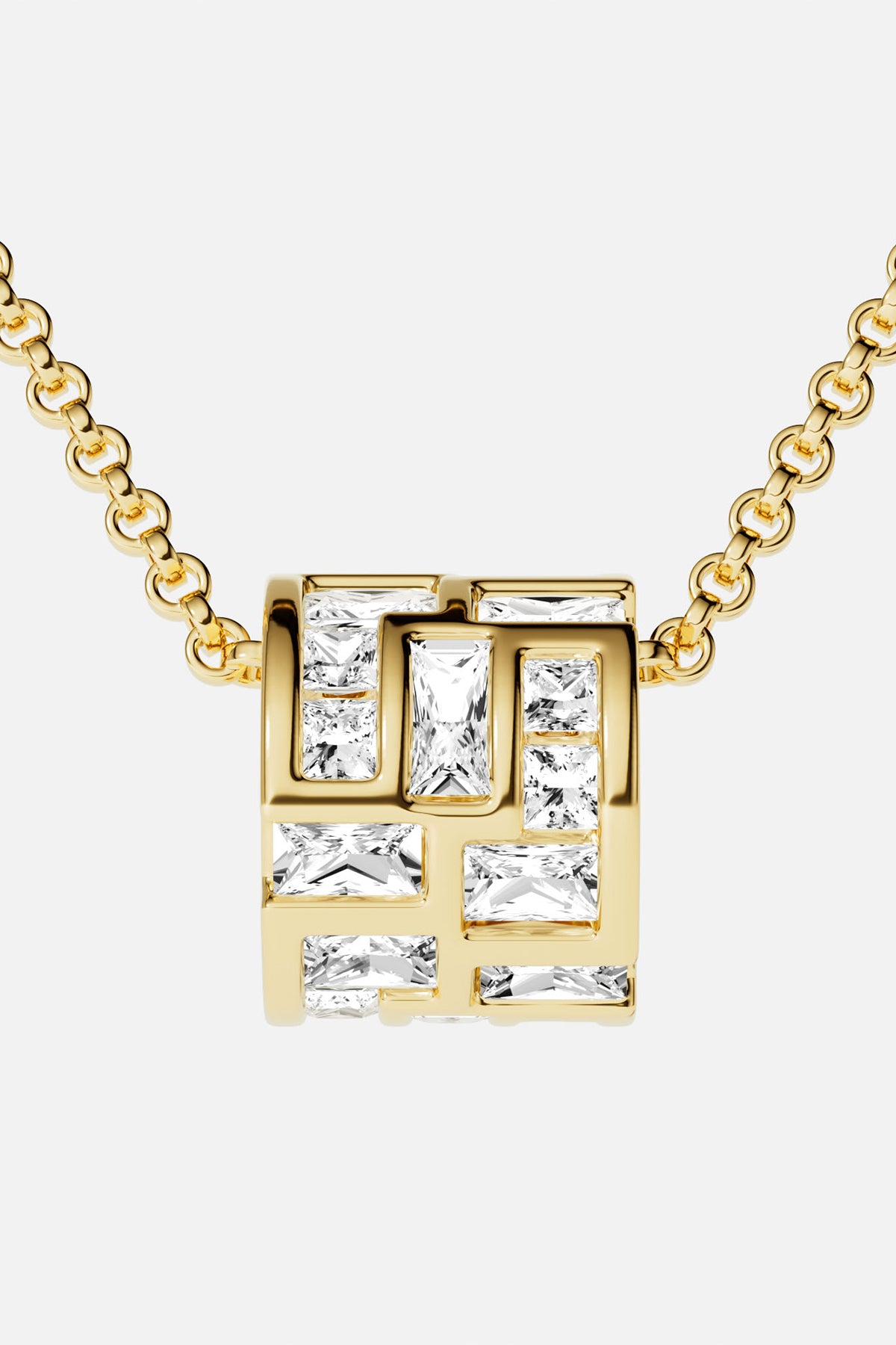 APM Monaco Festival Ice Collier Or Ajustable Zircons Baguette