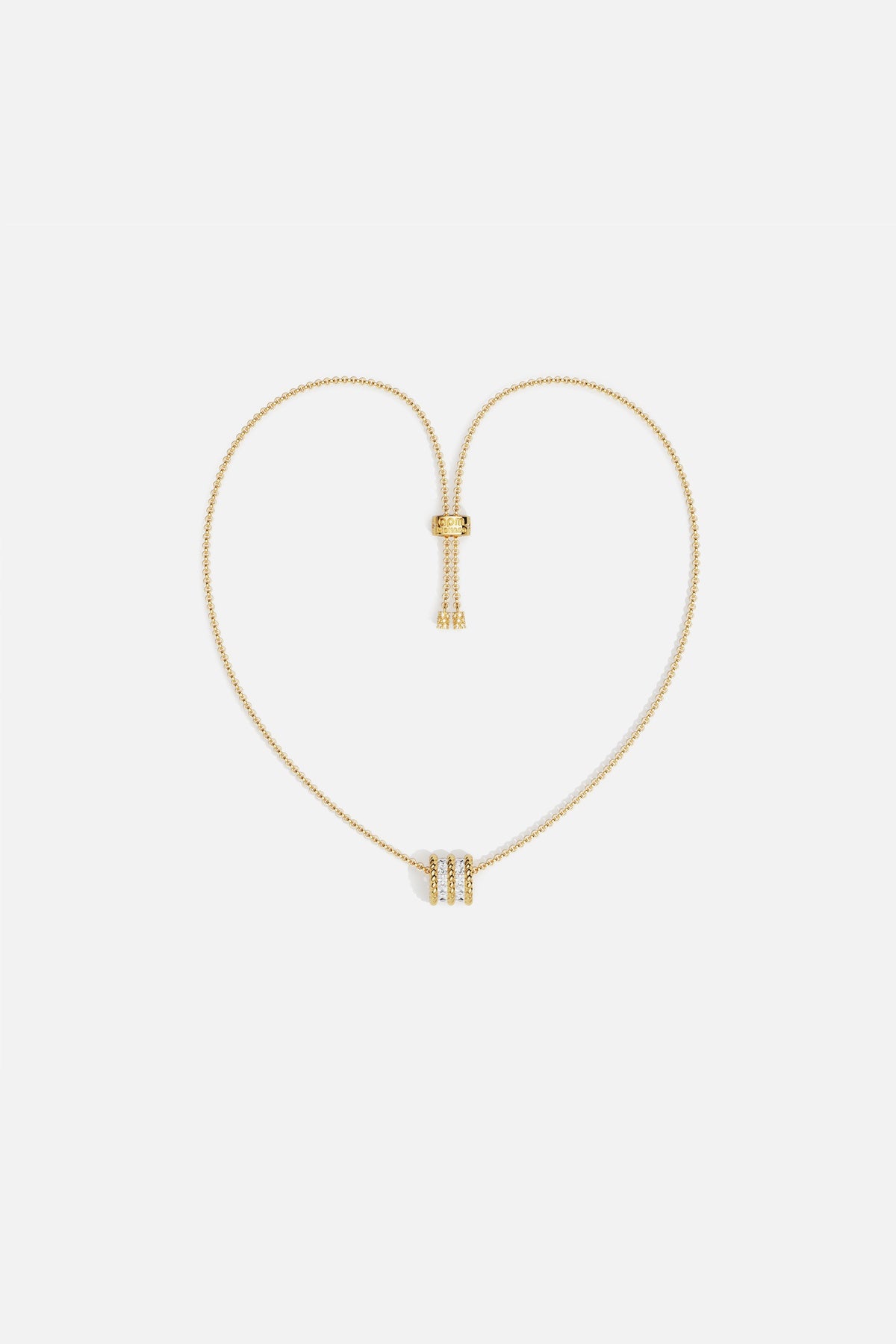 APM Monaco Yacht Club Cordage collier doré double ajustable