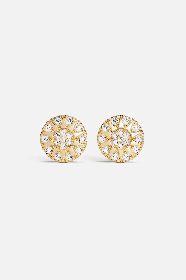 APM Monaco Soleil puces oreilles zircon doré 8 mm
