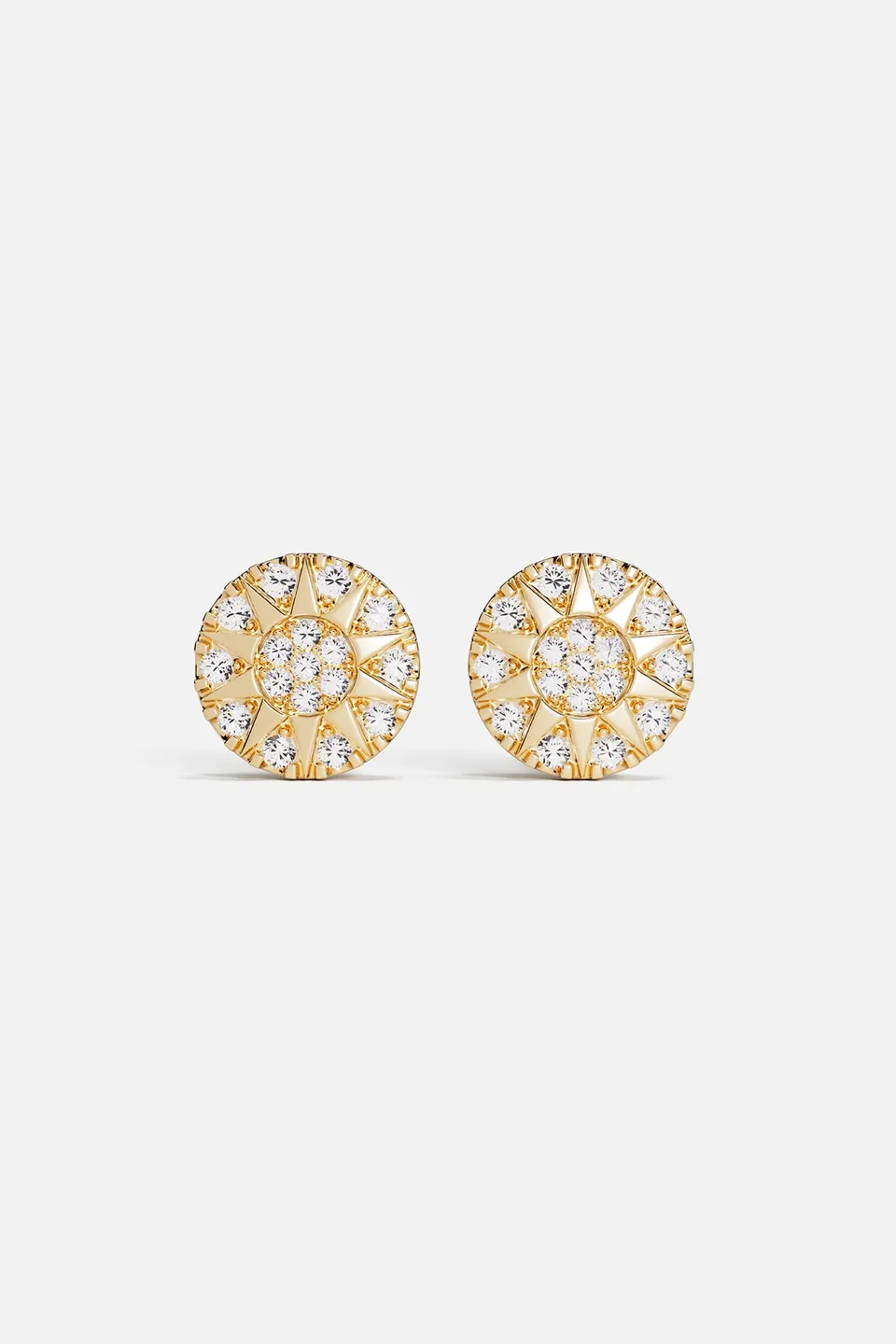 APM Monaco Soleil puces oreilles zircon doré 8 mm