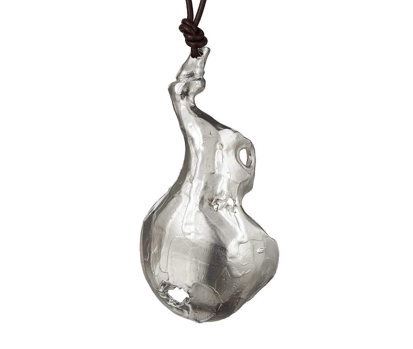 Alighieri Bones of Rebirth collier argent cordon cuir