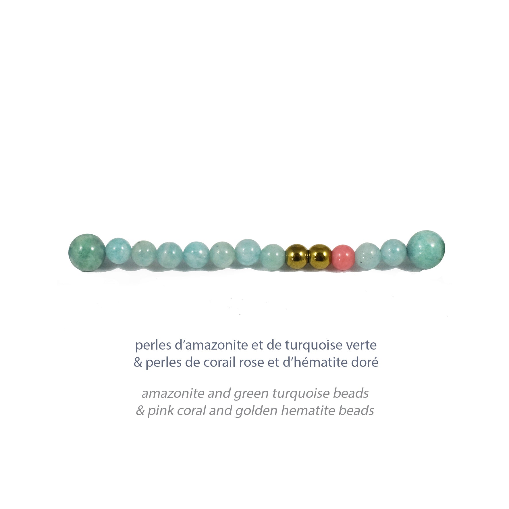 Aimée Aimer Aloha bracelet 3 lettres or jaune diamant turquoise