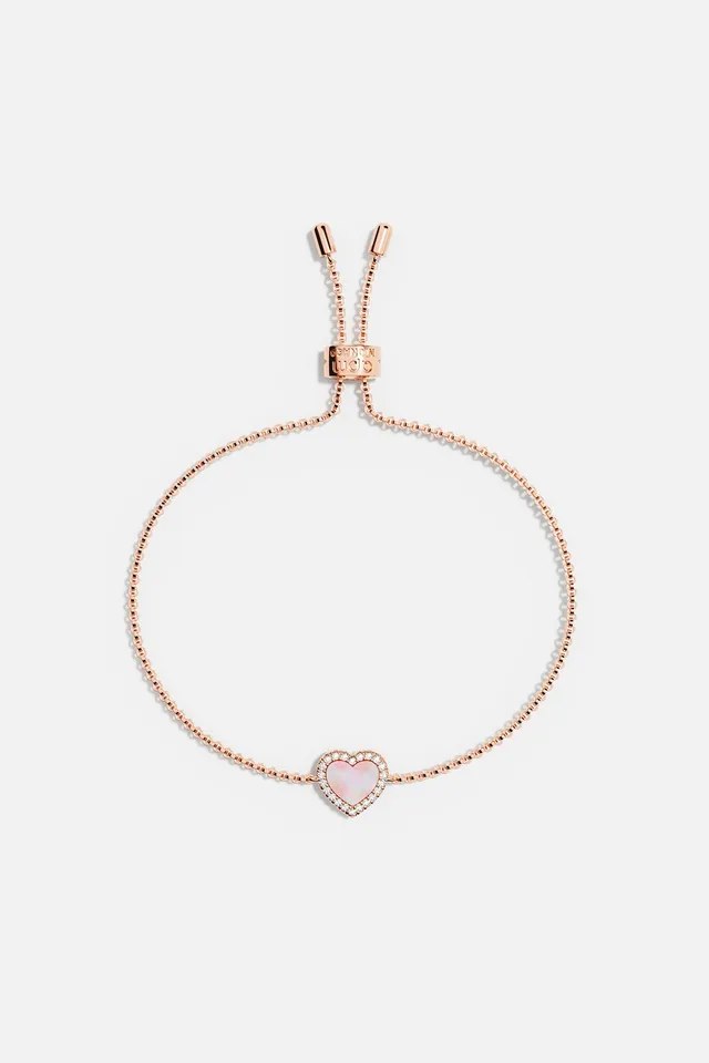 APM Monaco Méditerranée bracelet cœur nacre rose or rose
