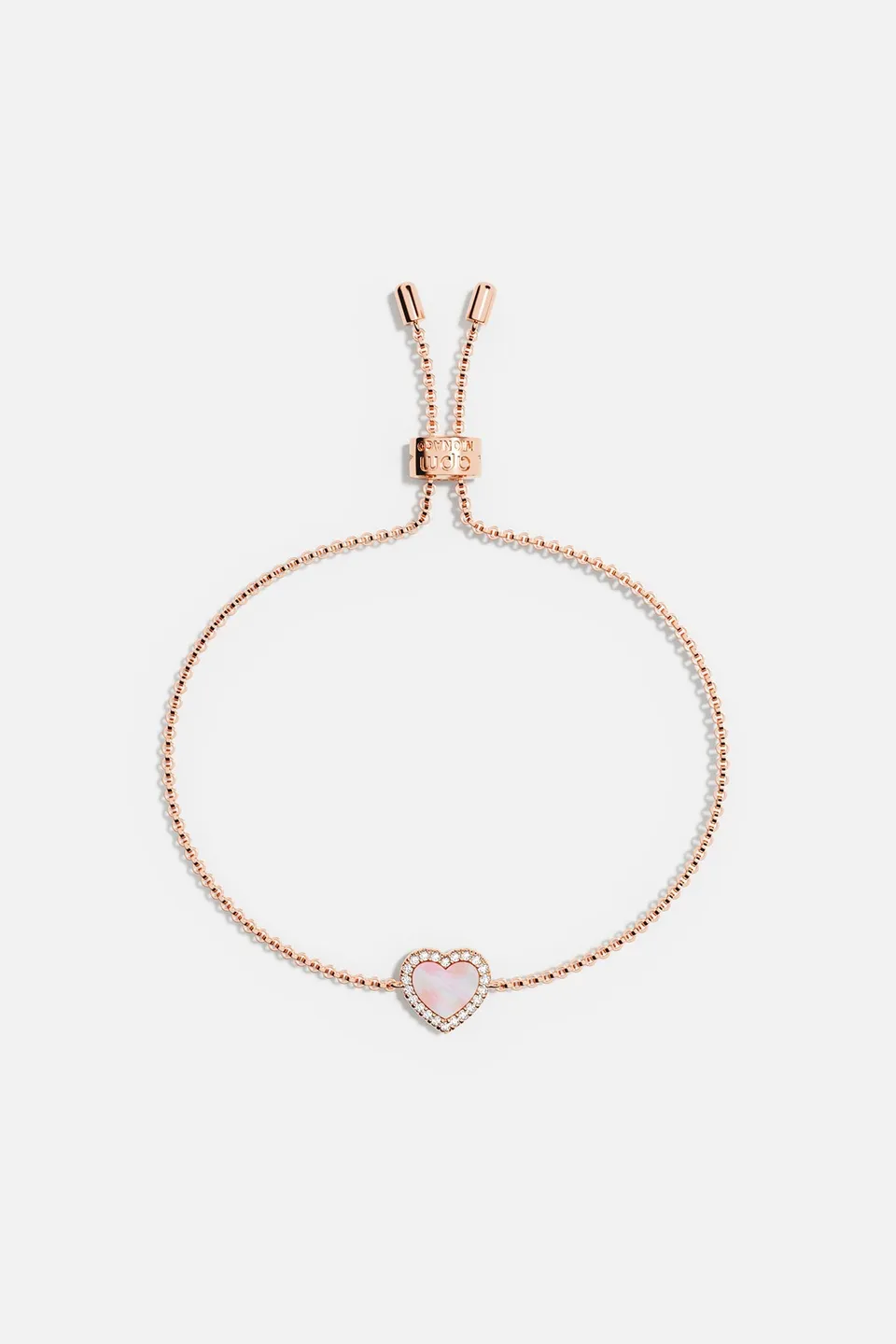 APM Monaco Méditerranée bracelet cœur nacre rose or rose