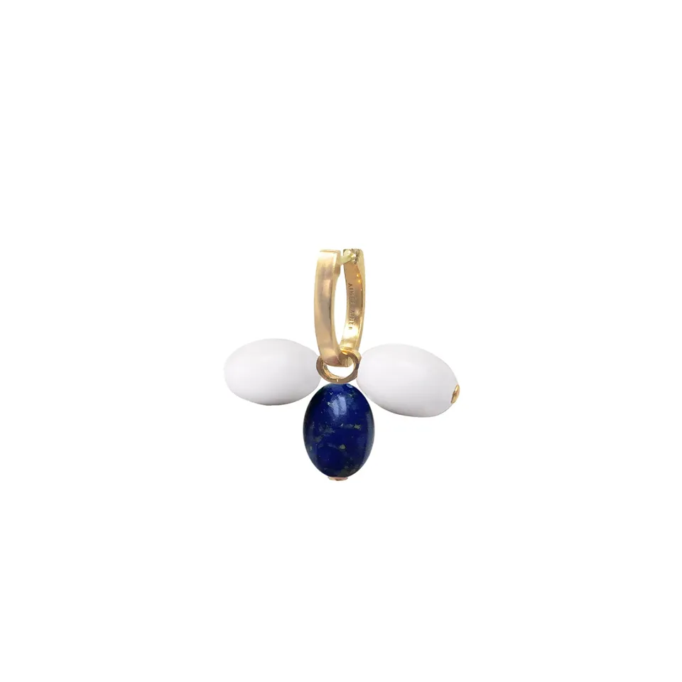 Aimée Aimer Tiare créole or jaune agate lapis à l'unité