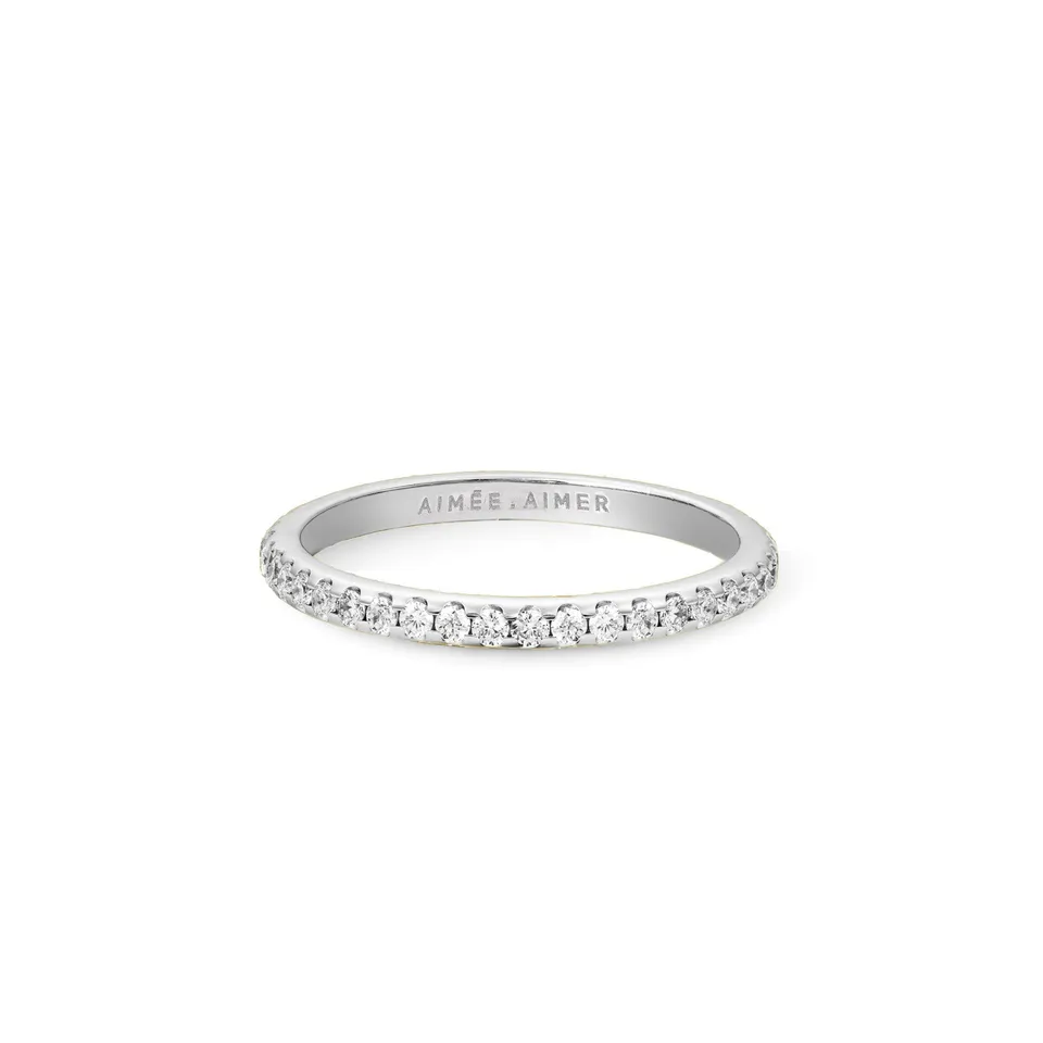 Aimée Aimer Infini bague or blanc diamants taille 54 0,42 carat