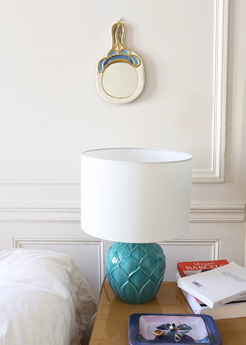 Mithé Espelt Mers du Sud miroir à main bleu 24,5 cm