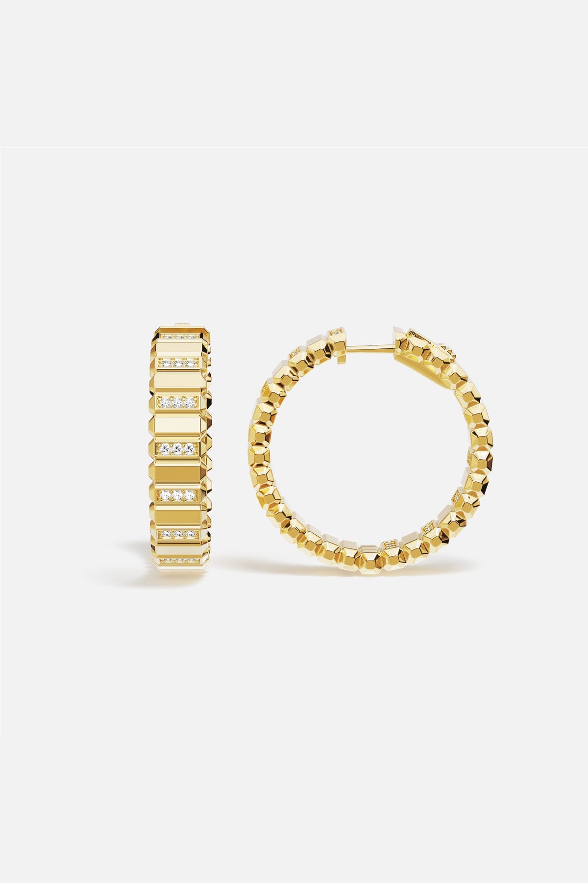 APM Monaco Automne Graphique boucles d'oreilles dorées