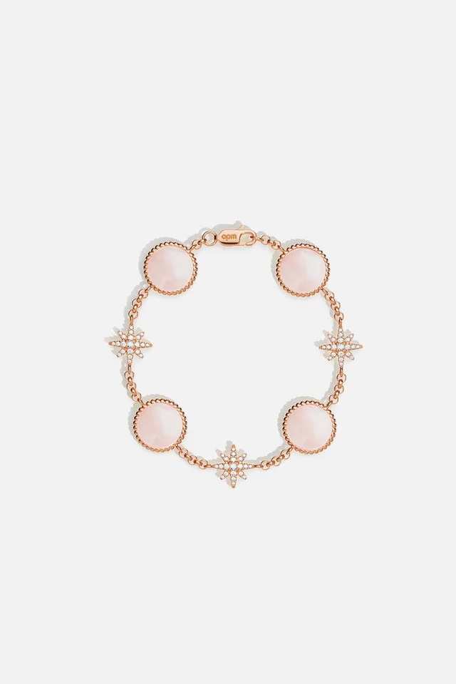 APM Monaco Méditerranée Valentine bracelet nacre rose M 18,5 cm