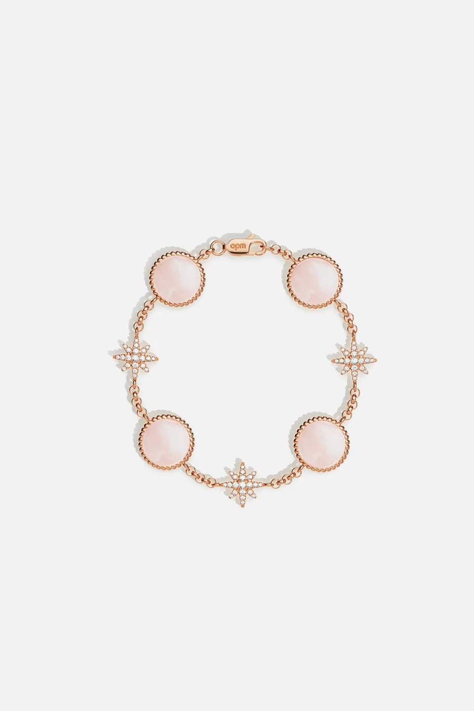 APM Monaco Méditerranée Valentine bracelet nacre rose M 18,5 cm