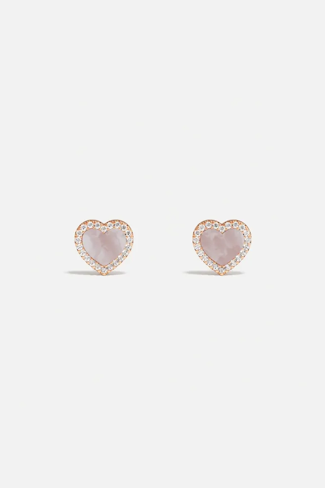 APM Monaco Méditerranée Cœur clous nacre rose