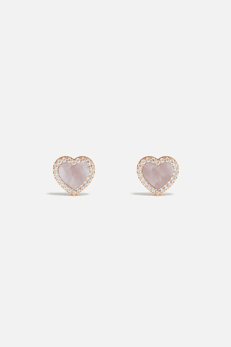 APM Monaco Méditerranée Cœur clous nacre rose
