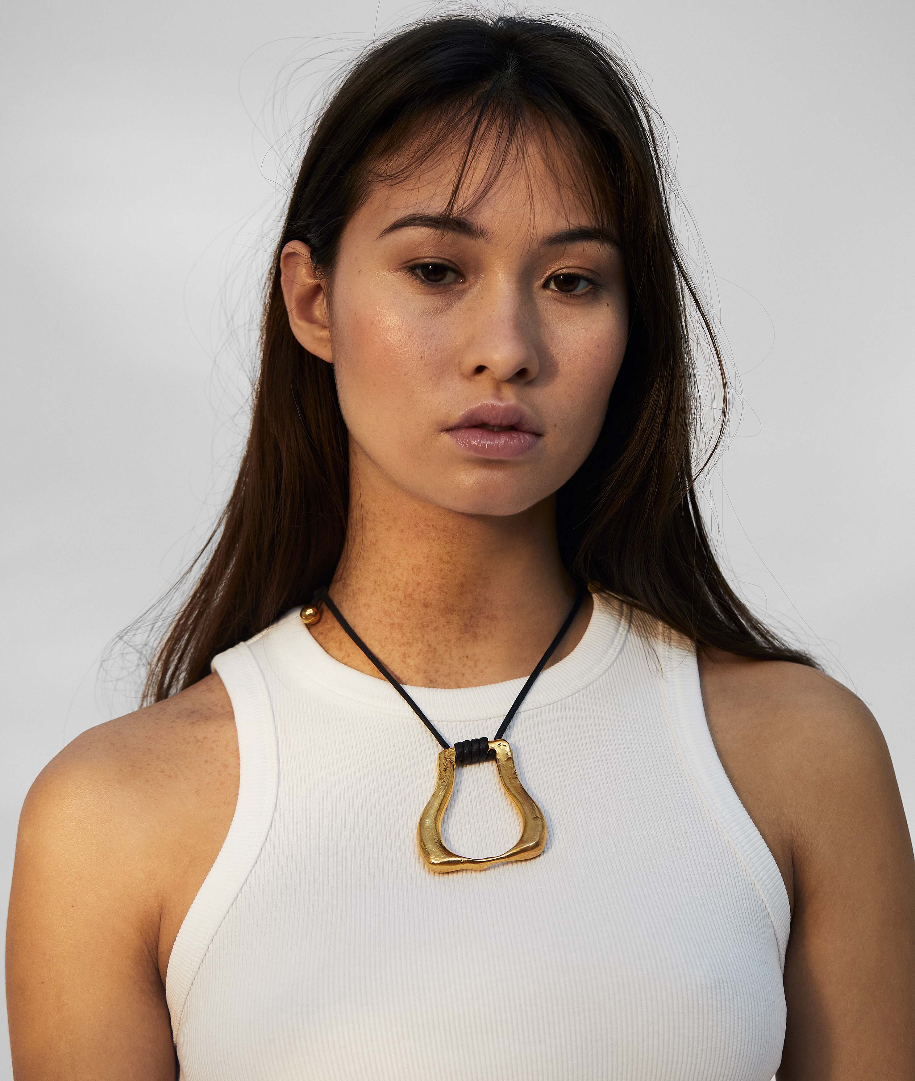 Alighieri Link of Wanderlust collier cordon noir plaqué or