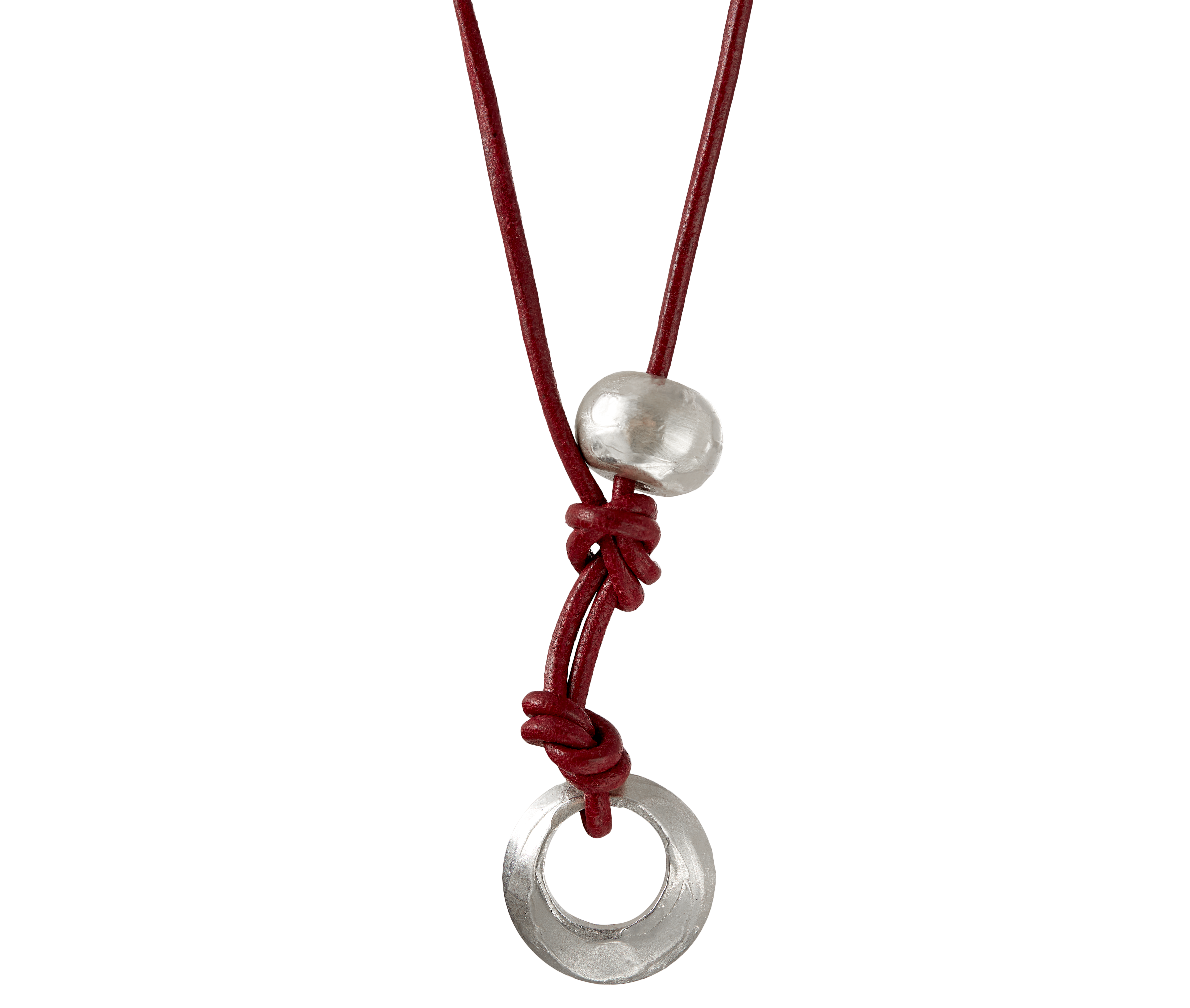 Alighieri Poet's Lens Choker collier cuir bordeaux