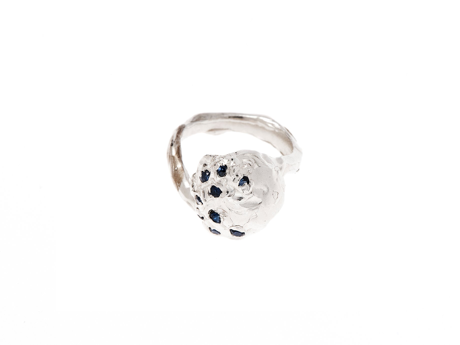 Alighieri Sapphire's Path bague saphir argent Ice