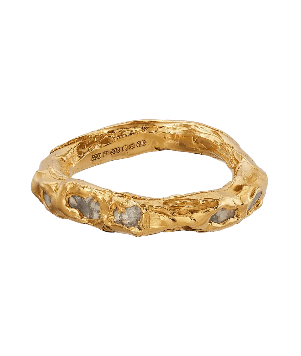 Alighieri Footsteps Milky Way bague diamant or