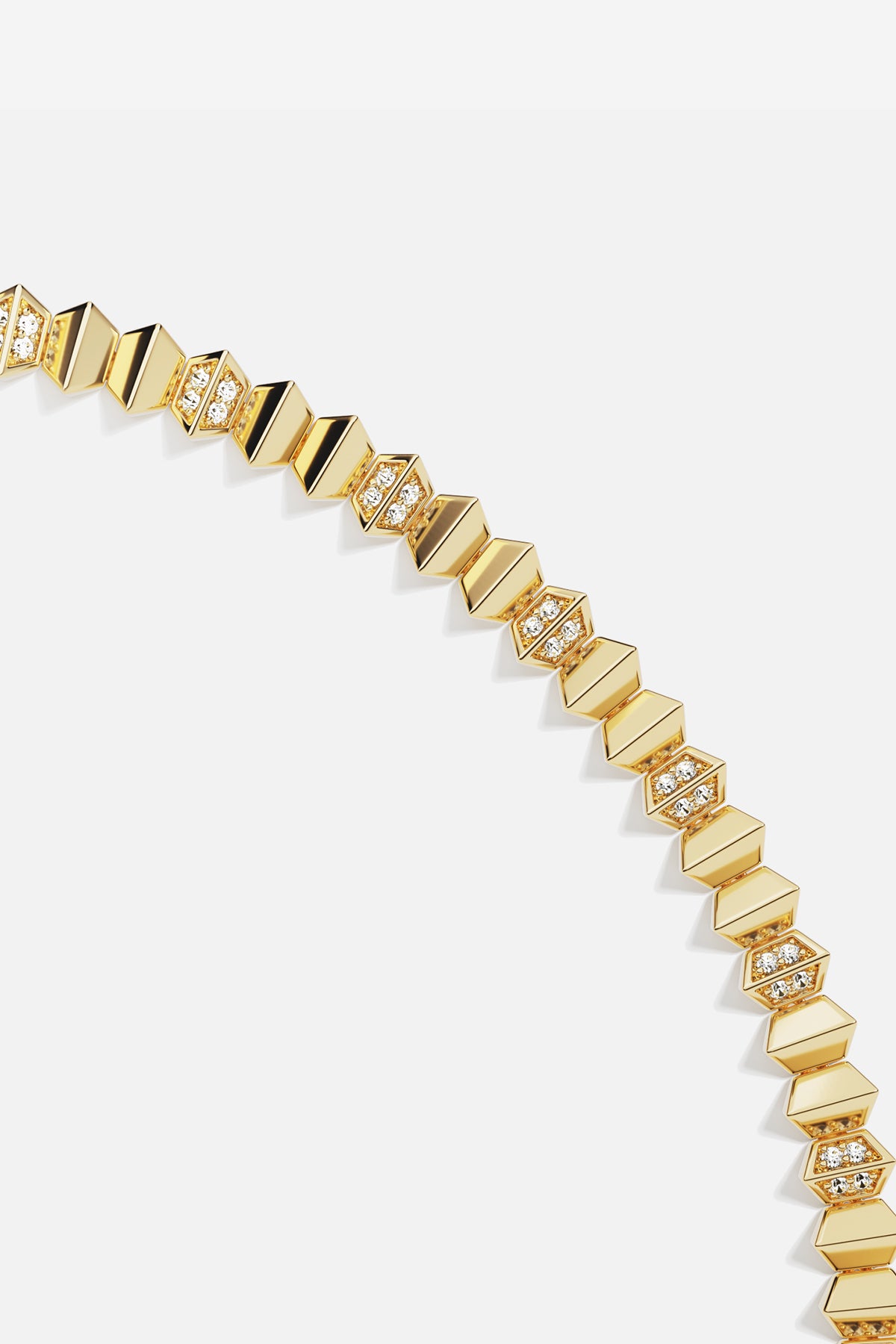 APM Monaco Yacht Club Up and Down collier or jaune L 42 cm