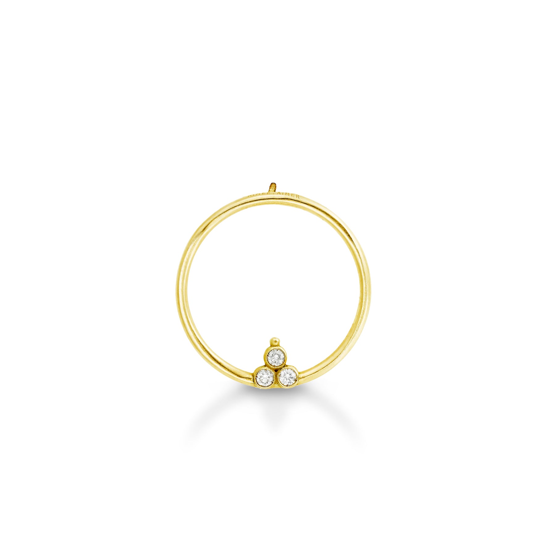Aimée Aimer Créole O. or jaune diamants paire éclat triangle