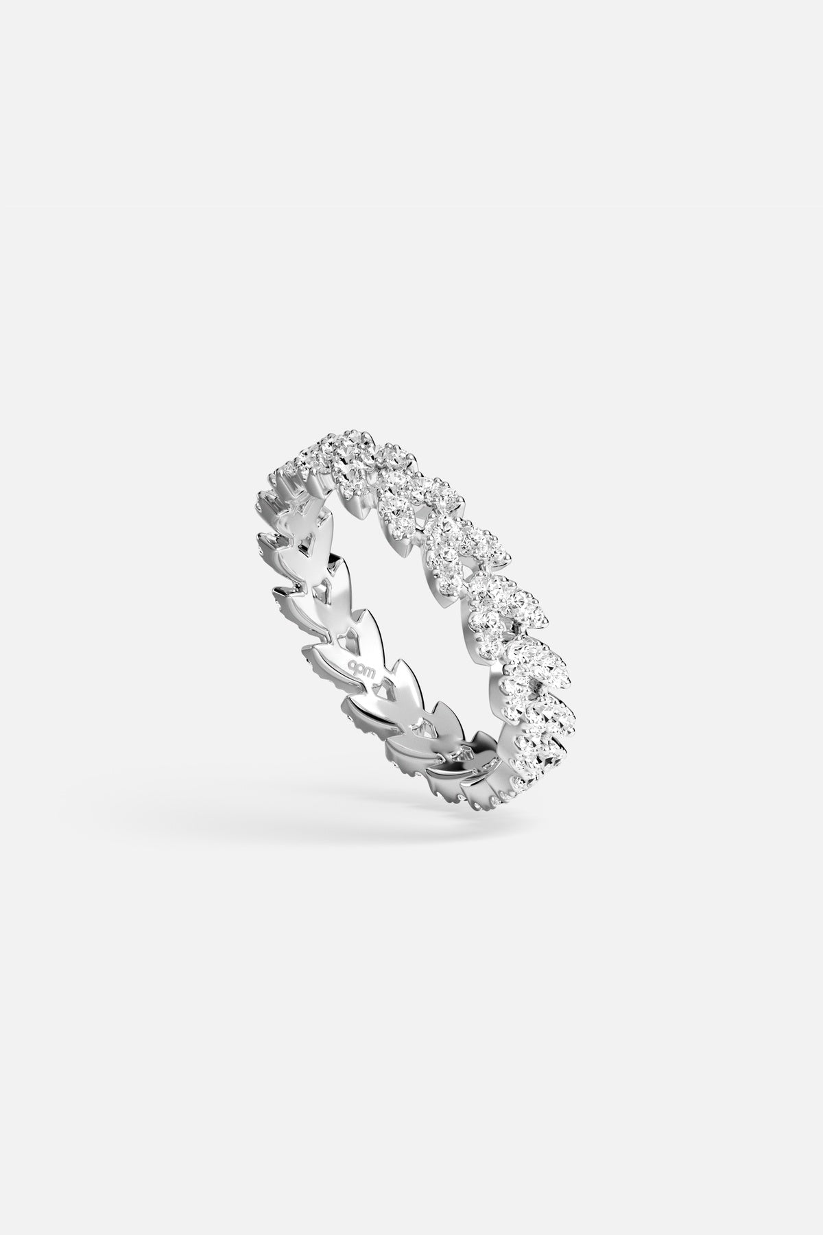 APM Monaco Automne Couture Bague blanche Taille 52 pavé
