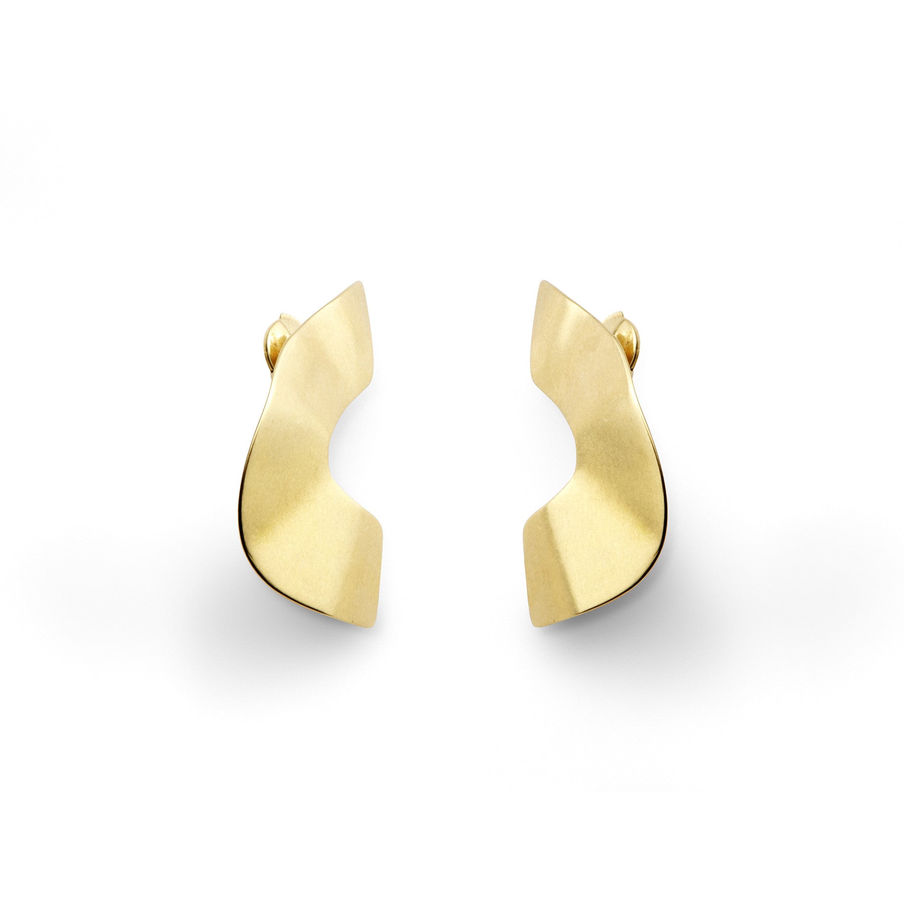 Aimée Aimer Ellipse Boucles Or Jaune Paire 3 cm