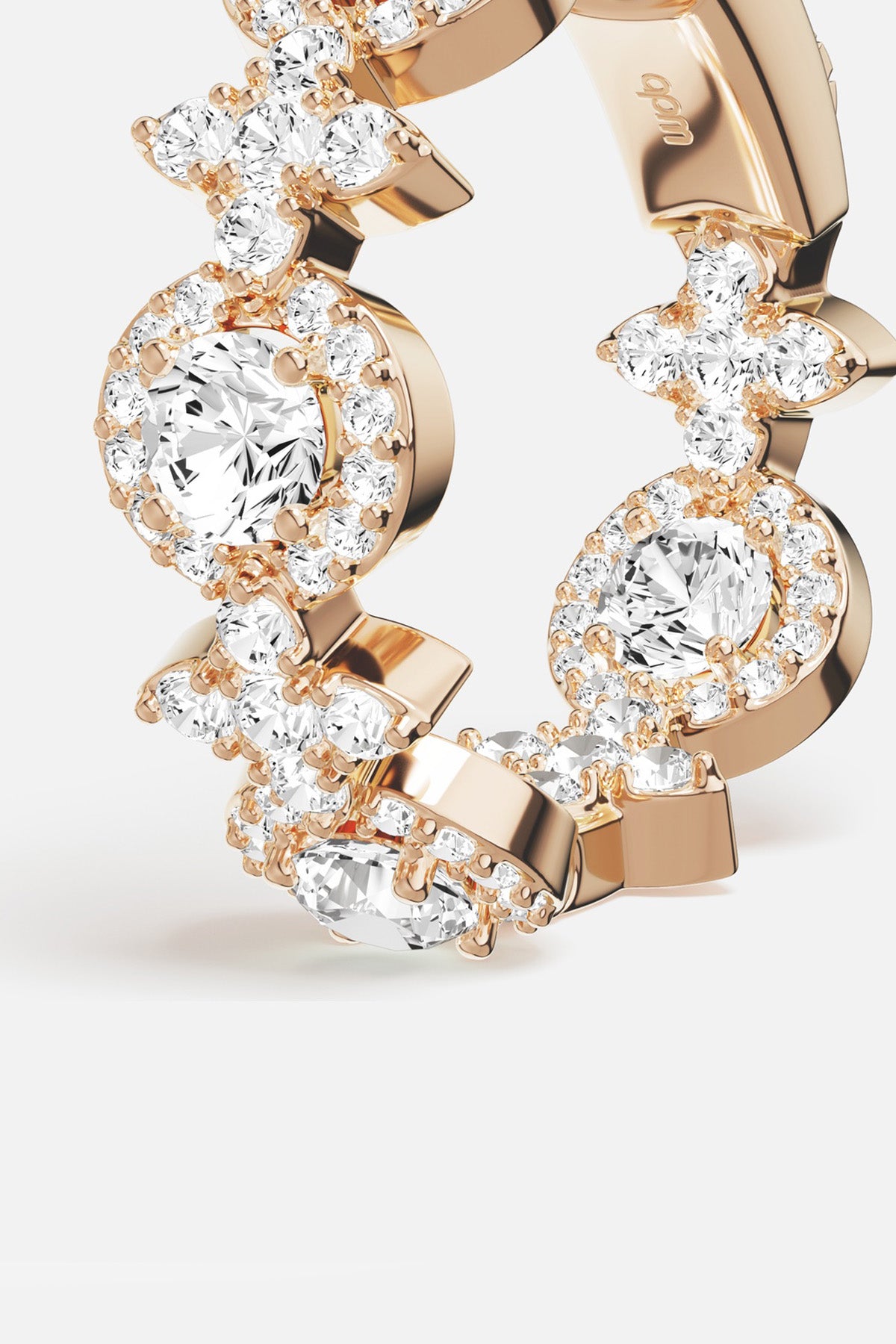 APM Monaco Météorites Glamour boucles créoles or rose