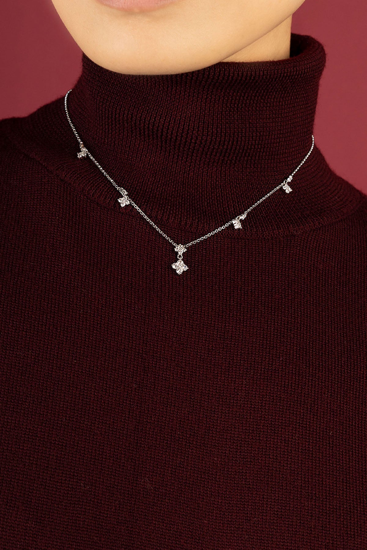 APM Monaco Lumière Éclat collier réglable blanc