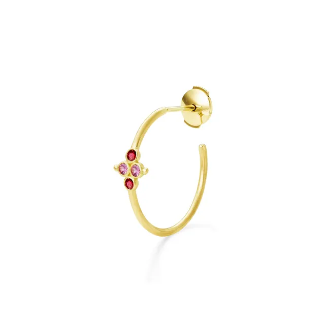 Aimée Aimer Delta créole or jaune saphirs roses rubis unité