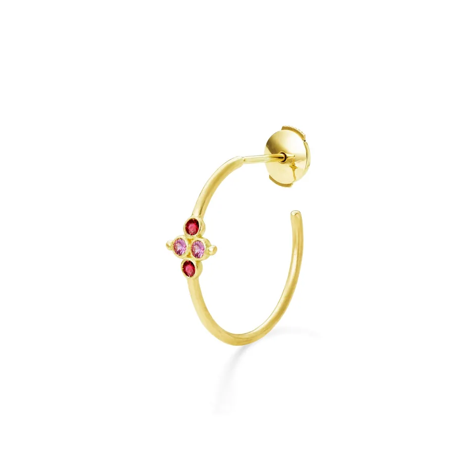 Aimée Aimer Delta créole or jaune saphirs roses rubis unité