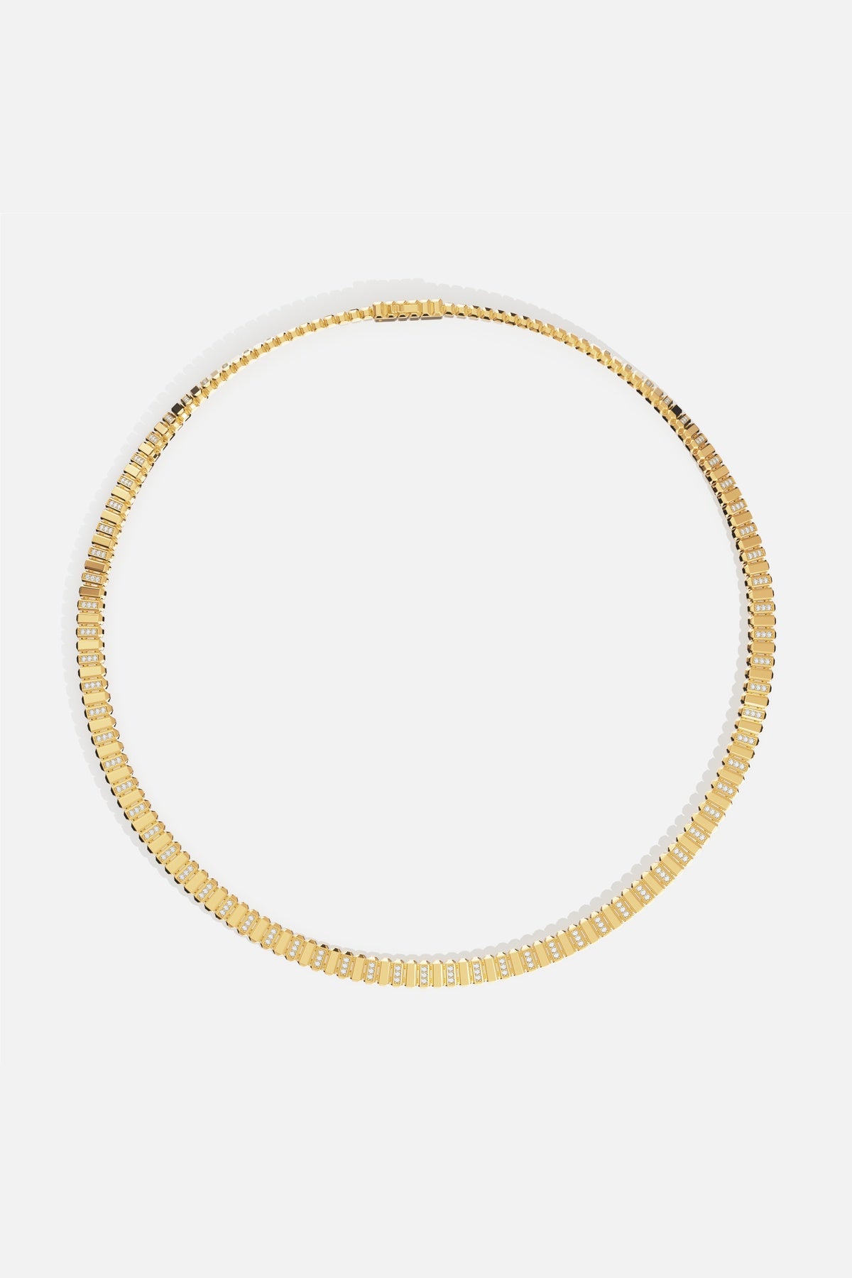 APM Monaco Automne Graphique choker or jaune 40 cm