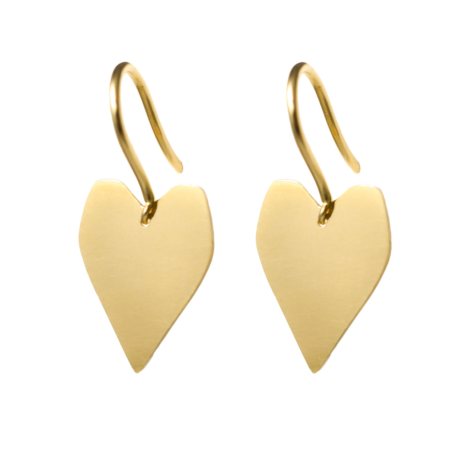 Aimée Aimer Émotion boucle d'oreille or jaune cœur paire