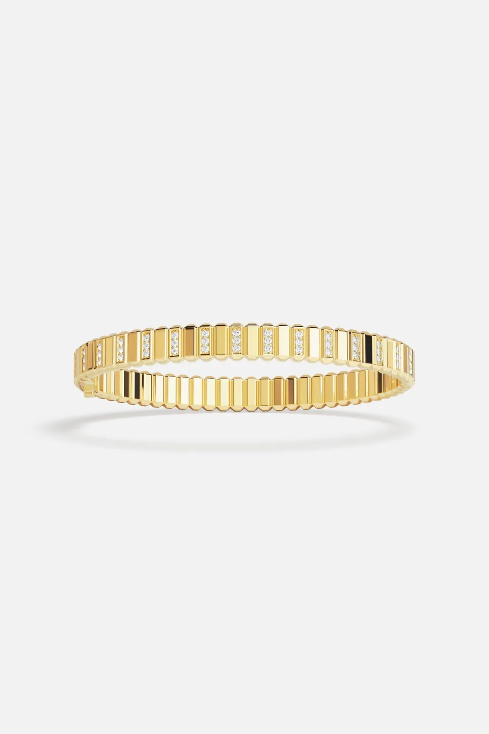 APM Monaco Automne Graphique bracelet jonc doré taille M