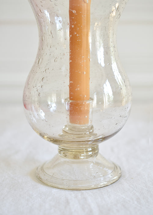 Aimée Aimer Biot photophore verre clair bullé 19 cm