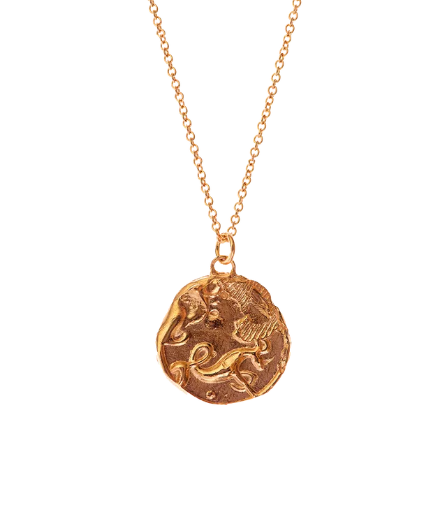 Alighieri Capricorn Medallion collier médaillon or 24ct