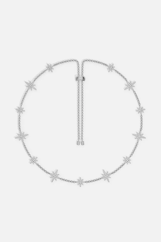 APM Monaco Météorites Multiple collier argent blanc ajustable