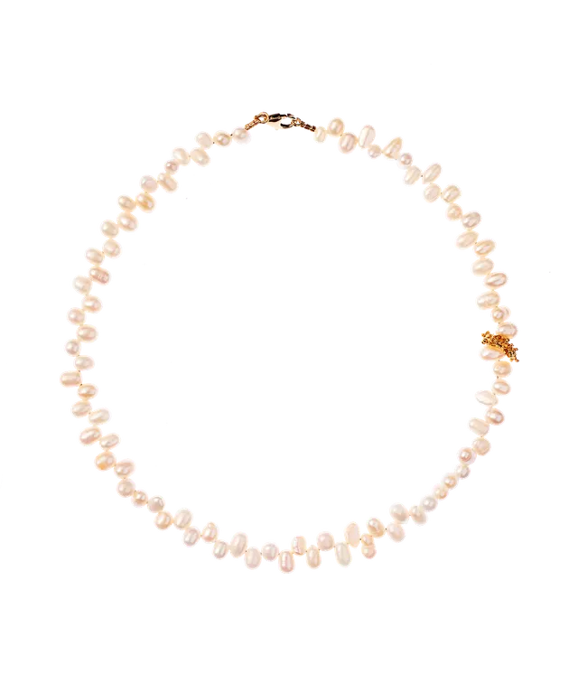 Alighieri Calliope choker collier perle plaqué or