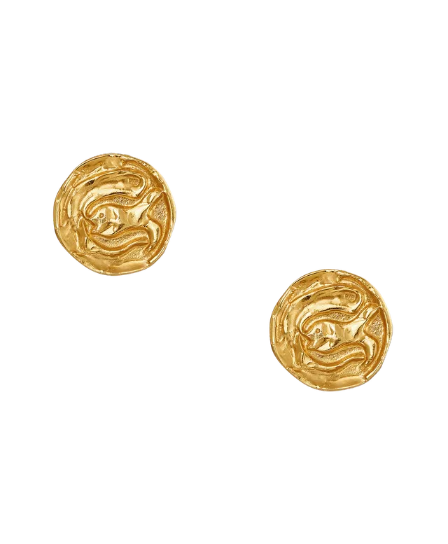 Alighieri Gone Fishing Medallion boucles poisson doré