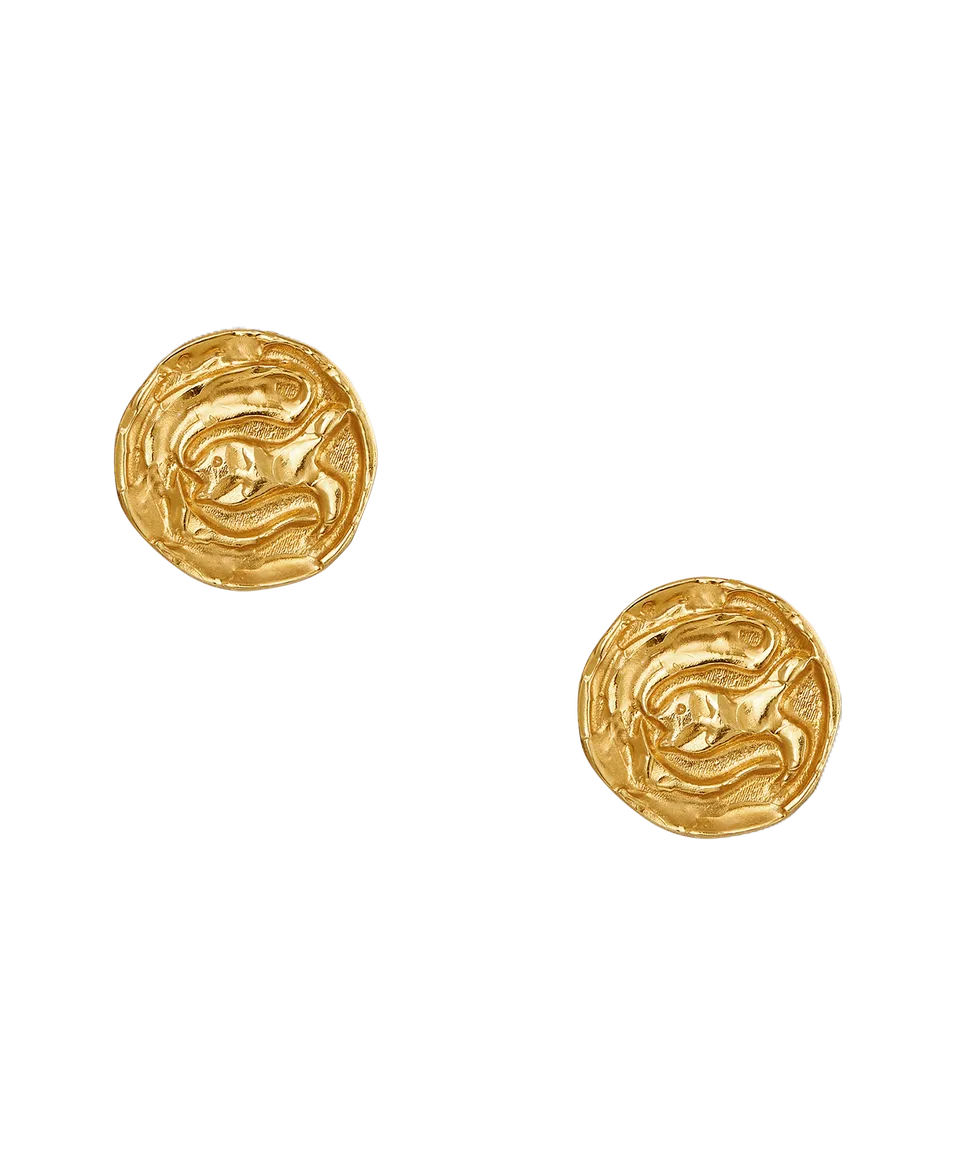 Alighieri Gone Fishing Medallion boucles poisson doré