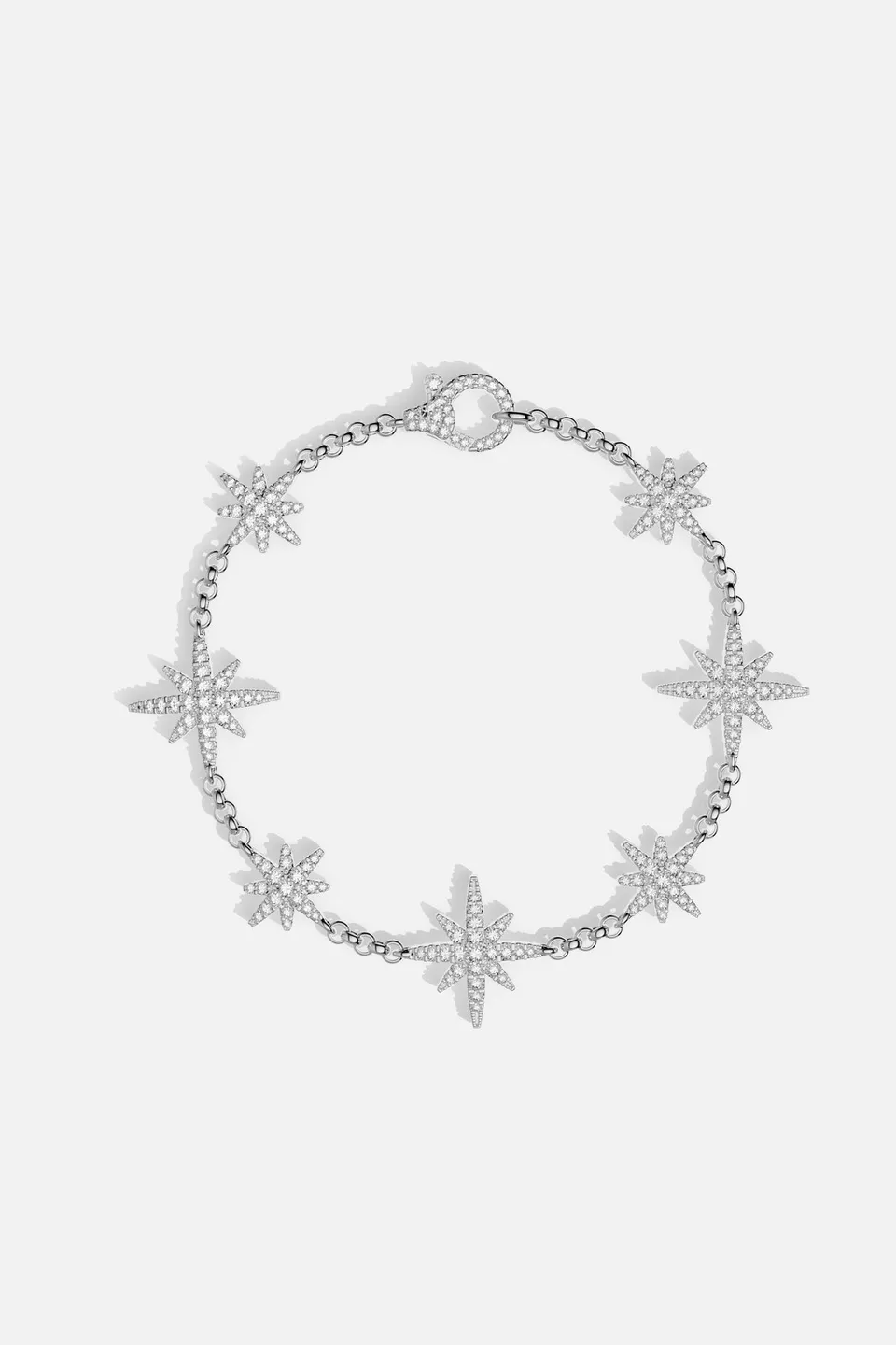 APM Monaco Météorites Bracelet large zircon blanc taille M