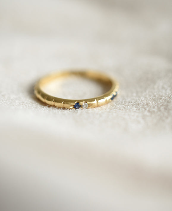 Aimée Aimer Lignes F. bague Petites Lignes F. (4) or jaune saphir