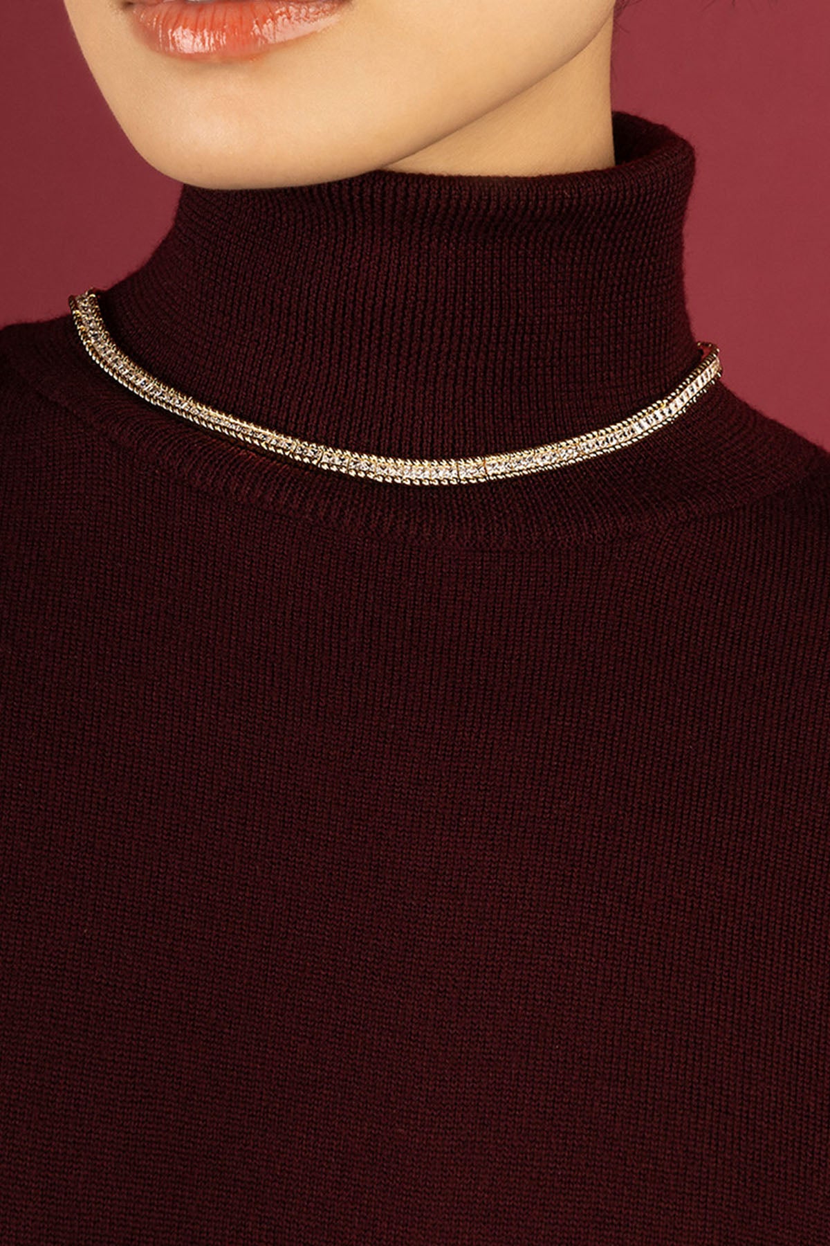 APM Monaco Yacht Club Cordage Collier choker doré Taille S