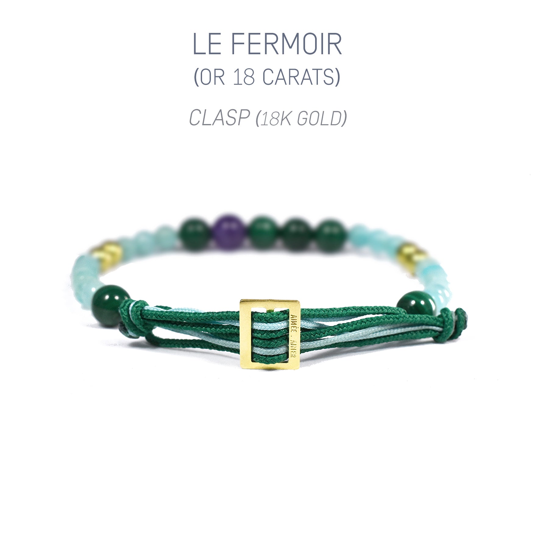 Aimée Aimer Bel Aloha Perlé bracelet or lapis lazuli taille unique