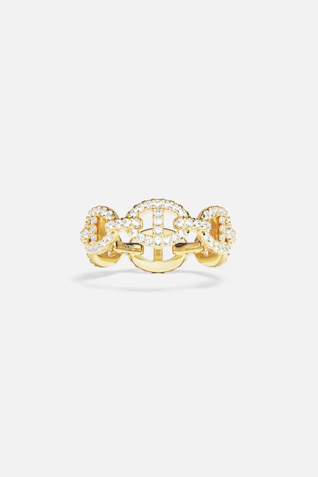 APM Monaco Yacht Club Marine Bague dorée 52 maillons