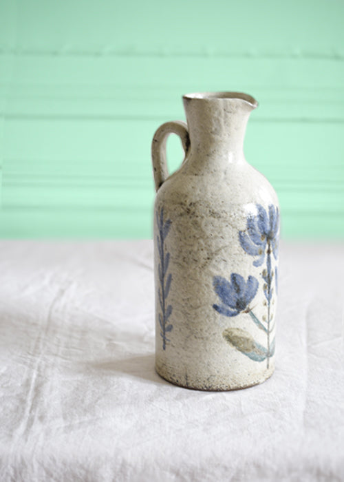Aimée Aimer Le Mûrier vase pichet céramique bleu 24,5 cm